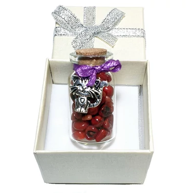 Vörös korall szerencse üvegcse