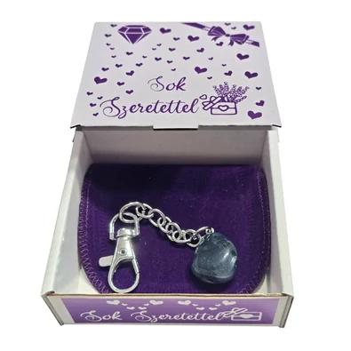 Moha achát kulcstartó