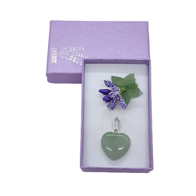 Aventurin szív medál (2 cm)