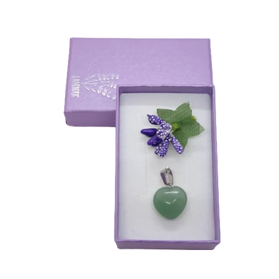 Aventurin szív medál (1,5 cm)