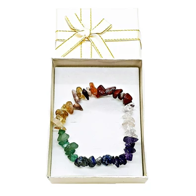 Csakra szemcse karkötő