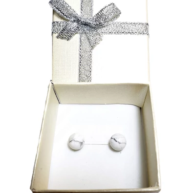 Howlit nagy átszúrós fülbevaló