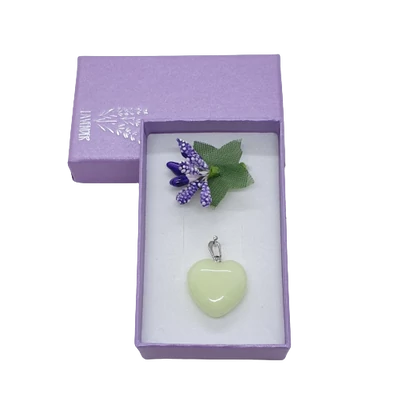 Jáde szív medál (2 cm)