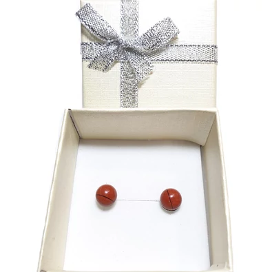 Vörös Jáspis átszúrós fülbevaló