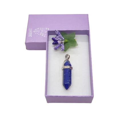 Lápisz Lazuli kétcsúcs medál (3,5 cm)