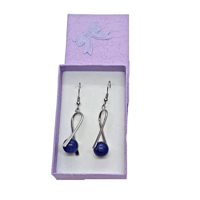 Szodalit lógós csavart fülbevaló Szodalit lógós csavart fülbevaló