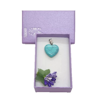 Türkenit szív formamedál (2 cm)