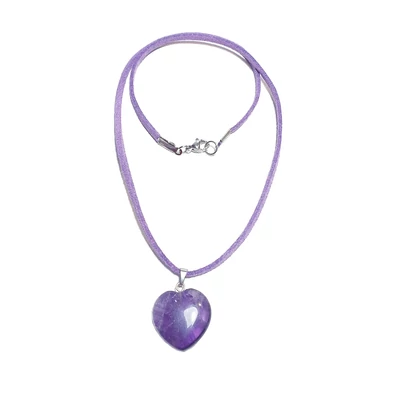 Ametiszt szív nyaklánc