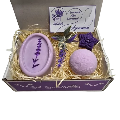 Levendulás fürdő box