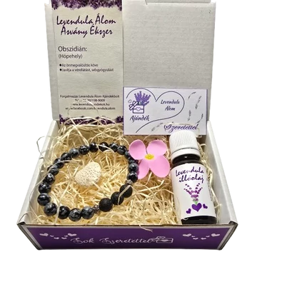 Ásvány,-Aromaterápia illatvarázs ajándékdoboz - Hópelyhes Obszidián Ásvány,-Aromaterápia illatvarázs ajándékdoboz - Hópelyhes Obszidián