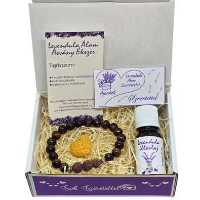Ásvány,-Aromaterápia illatvarázs ajándékdoboz - Tigrisszem Ásvány,-Aromaterápia illatvarázs ajándékdoboz - Tigrisszem