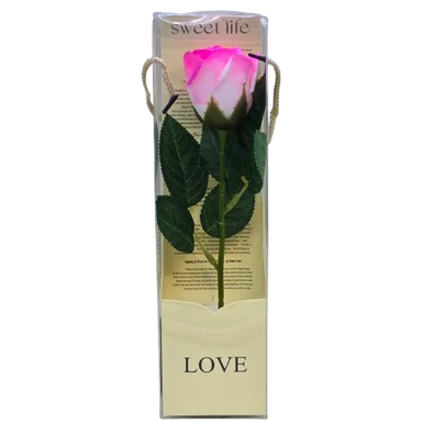 Szappanrózsa szál díszdobozban