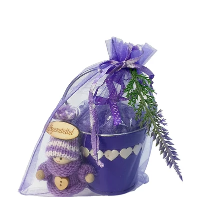 Meglepetés csomag levendula manóval és vödrös levendula fürdősóval