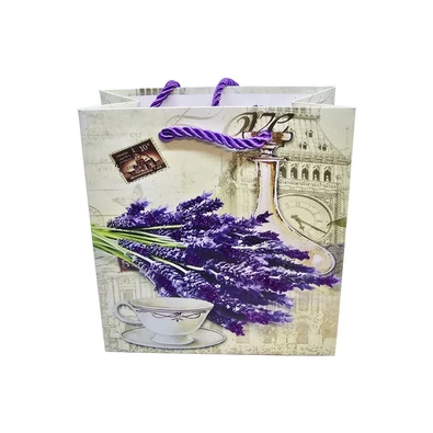 Levendulás, csészés ajándéktáska