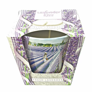 Levendula illatú pohárgyertya (Lavender Kiss)