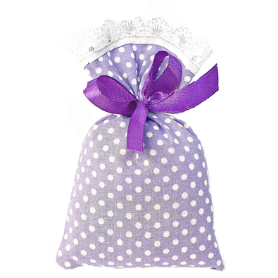 Csipkés levendula zsák (pöttyös lila)