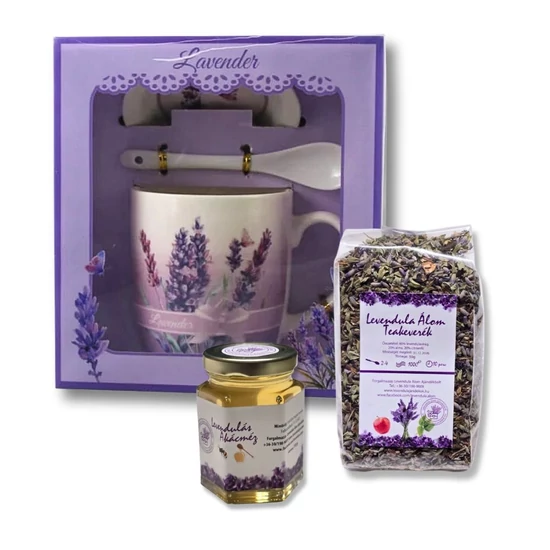 Levendula Álom (3 dl) Nagy Teázó csomag (változatos levendula mintával)